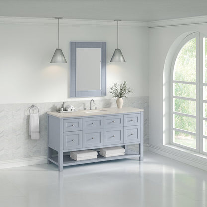 James Martin - Breckenridge 60" Single Vanity, Serenity Blue, w/ 3 CM Siberian Silestone Top w/FreePower Wireless Charger - 330-V60S-SRB-FSFR view 4