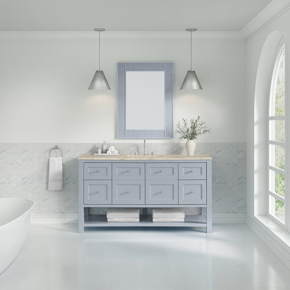 James Martin - Breckenridge 60" Single Vanity, Serenity Blue, w/ 3 CM Tajnar Eclos Top w/FreePower Wireless Charger - 330-V60S-SRB-FTJR view 3