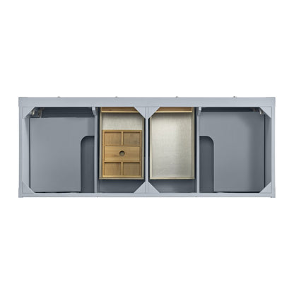 James Martin - Breckenridge 60" Single Vanity, Serenity Blue, w/ 3 CM Victorian Silver Silestone Top w/ FreePower Wireless Charger - 330-V60S-SRB-FVSL view 7