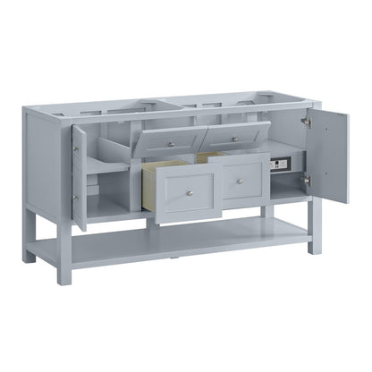 James Martin - Breckenridge 60" Single Vanity, Serenity Blue, w/ 3 CM Victorian Silver Silestone Top w/ FreePower Wireless Charger - 330-V60S-SRB-FVSL view 9