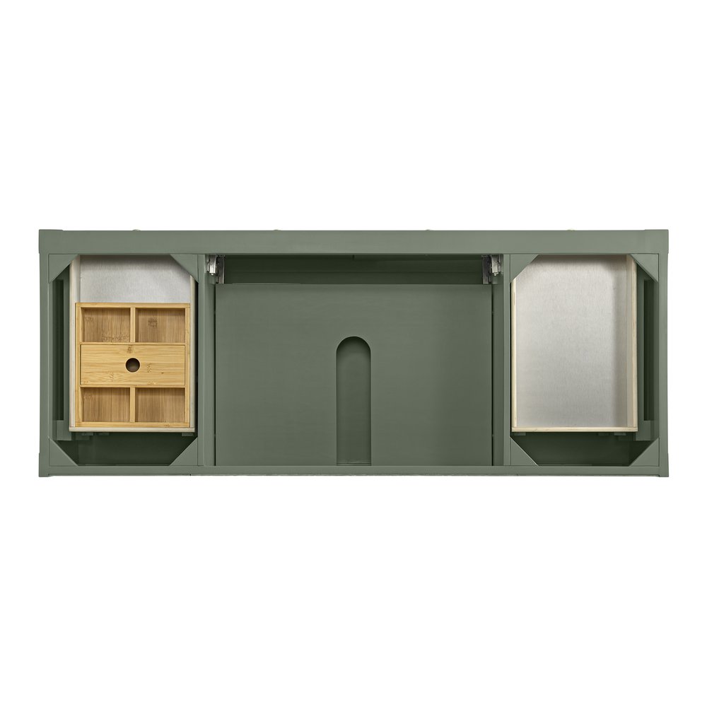 James Martin - Breckenridge 60" Single Vanity, Smokey Celadon, w/ 3 CM Ethereal Noctis Silestone Top w/ FreePower Wireless Charger - 330-V60S-SC-FENC view 7
