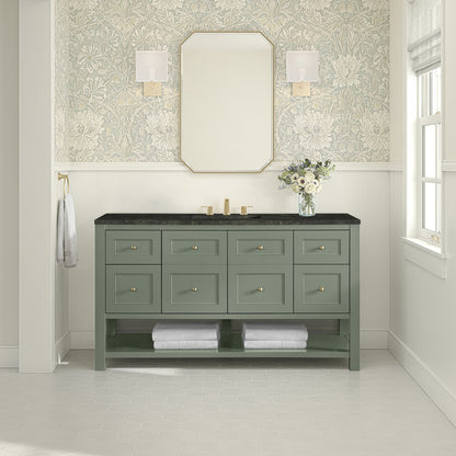 James Martin - Breckenridge 60" Single Vanity, Smokey Celadon, w/ 3 CM Phantome Eclos Top - 330-V60S-SC-3PHT view 3