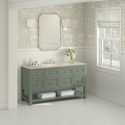 James Martin - Breckenridge 60" Single Vanity, Smokey Celadon, w/ 3 CM Tajnar Eclos Top w/FreePower Wireless Charger - 330-V60S-SC-FTJR view 4