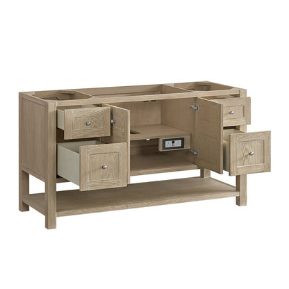 James Martin - Breckenridge 60" Single Vanity, Whitewashed Oak, w/ 3 CM Lime Delight Quartz Top - 330-V60S-WWO-3LDL view 8