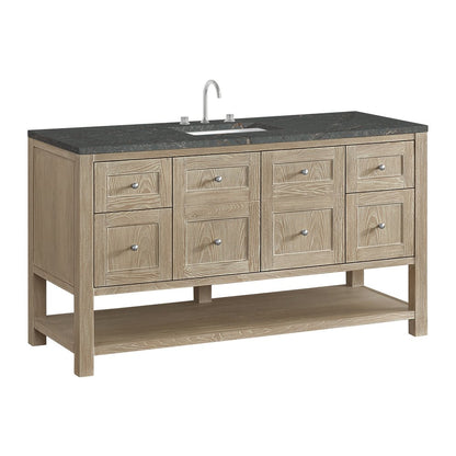 James Martin - Breckenridge 60" Single Vanity, Whitewashed Oak w/ 3 CM Parisien Bleu Top - 330-V60S-WWO-3PBL view 10
