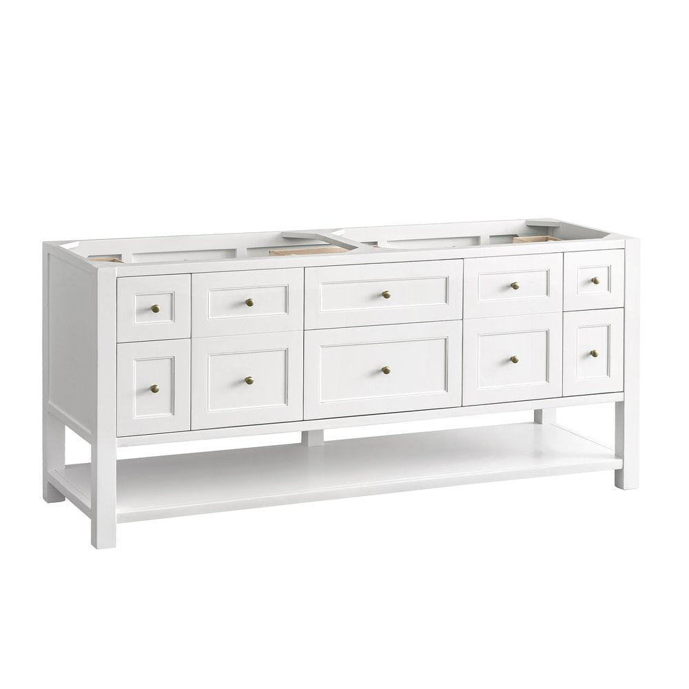 James Martin - Breckenridge 72" Double Vanity Base Only, Bright White - 330-V72-M-BW view 1