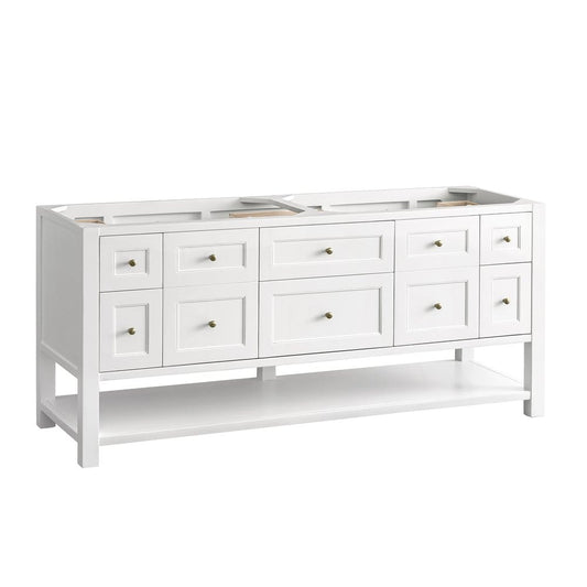 James Martin - Breckenridge 72" Double Vanity Base Only, Bright White - 330-V72-M-BW view 1