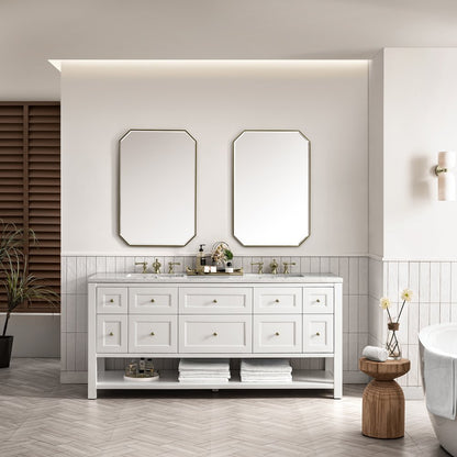 James Martin - Breckenridge 72" Double Vanity Base Only, Bright White - 330-V72-M-BW view 2