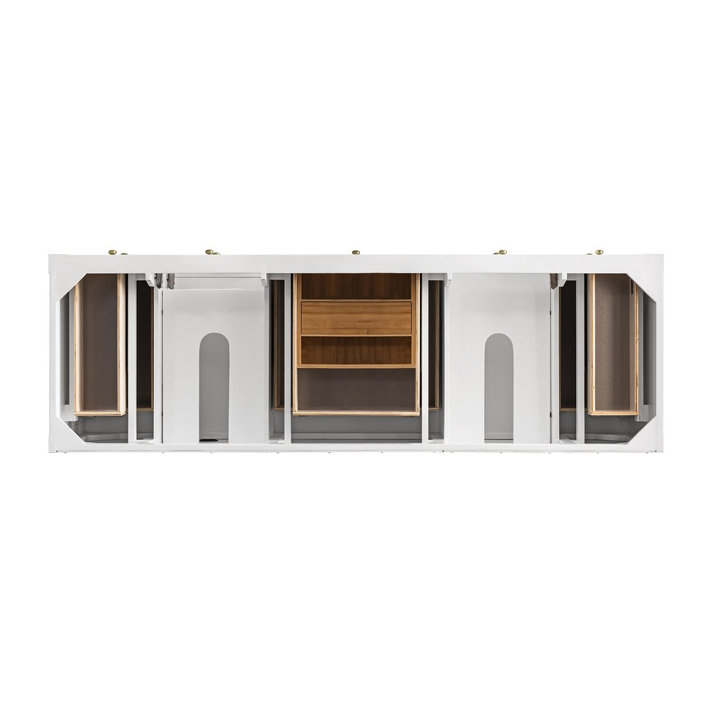 James Martin - Breckenridge 72" Double Vanity Base Only, Bright White - 330-V72-M-BW view 4