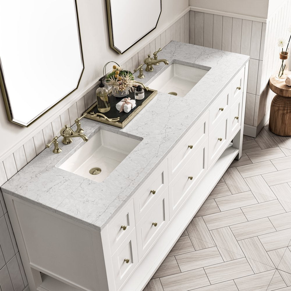 James Martin - Breckenridge 72" Double Vanity Base Only, Bright White - 330-V72-M-BW view 5