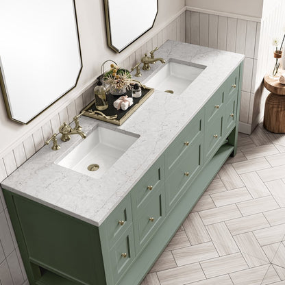 James Martin - Breckenridge 72" Double Vanity Base Only, Smokey Celadon - 330-V72-M-SC view 5