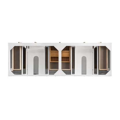 James Martin - Breckenridge 72" Double Vanity, Bright White, w/ 3 CM Tajnar Eclos Top - 330-V72-BW-3TJR view 7