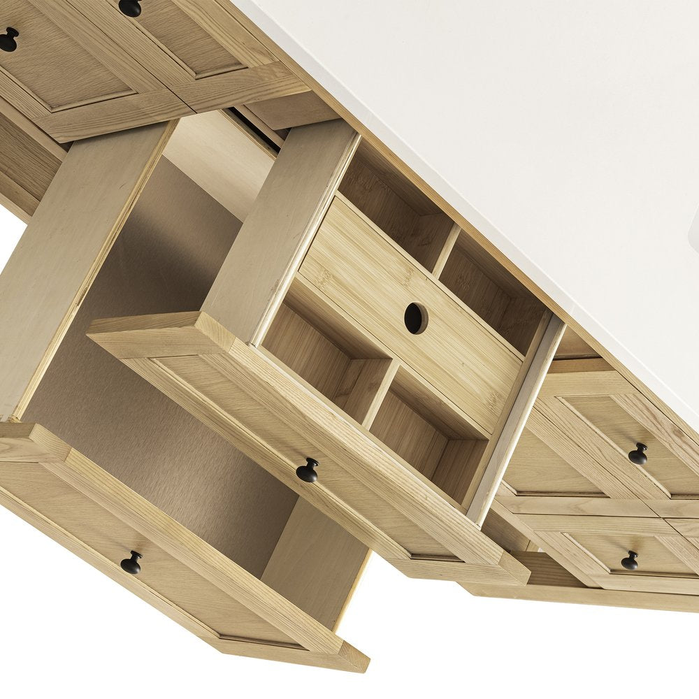 James Martin - Breckenridge 72" Double Vanity, Light Natural Oak w/ 3 CM Lime Delight Top - 330-V72-LNO-3LDL view 12