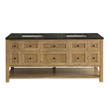 James Martin - Breckenridge 72" Double Vanity, Light Natural Oak, w/ 3 CM Phantome Eclos Top - 330-V72-LNO-3PHT view 1