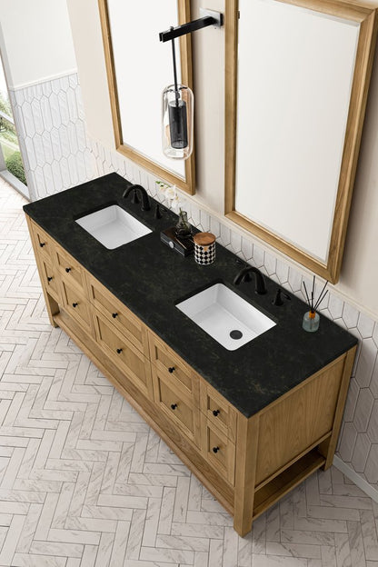 James Martin - Breckenridge 72" Double Vanity, Light Natural Oak, w/ 3 CM Phantome Eclos Top - 330-V72-LNO-3PHT view 7