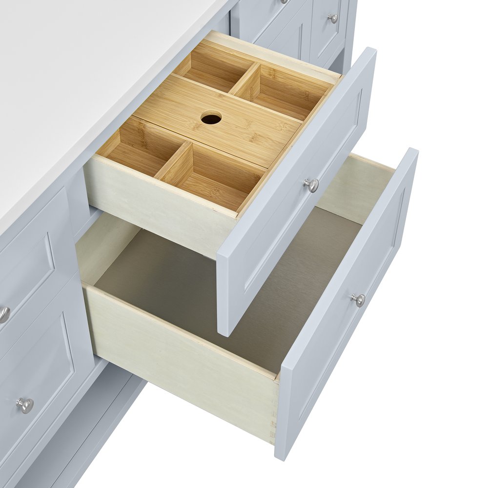James Martin - Breckenridge 72" Double Vanity, Serenity Blue - 330-V72-M-SRB view 7