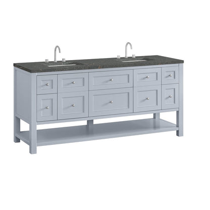 James Martin - Breckenridge 72" Double Vanity, Serenity Blue w/ 3 CM Parisien Bleu Top - 330-V72-SRB-3PBL view 10