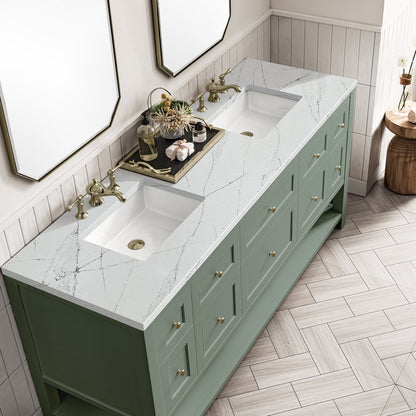 James Martin - Breckenridge 72" Double Vanity, Smokey Celadon w/ 3 CM Ethereal Noctis Top - 330-V72-SC-3ENC view 10