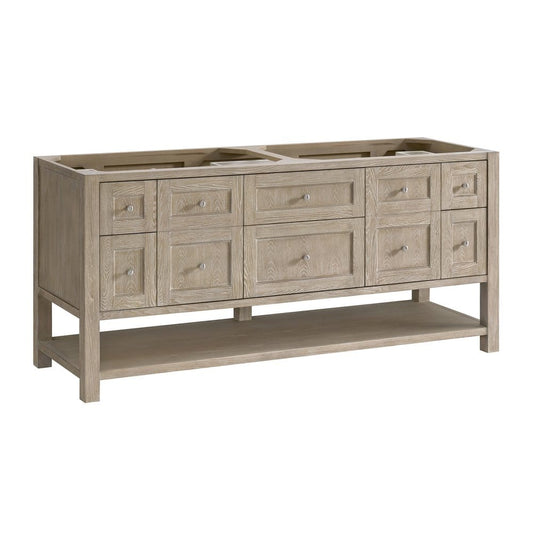 James Martin - Breckenridge 72" Double Vanity, Whitewashed Oak - 330-V72-M-WWO view 1