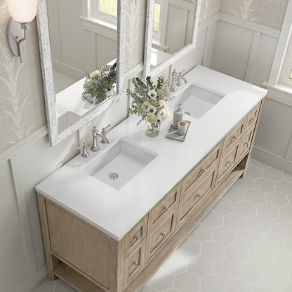 James Martin - Breckenridge 72" Double Vanity, Whitewashed Oak - 330-V72-M-WWO view 3