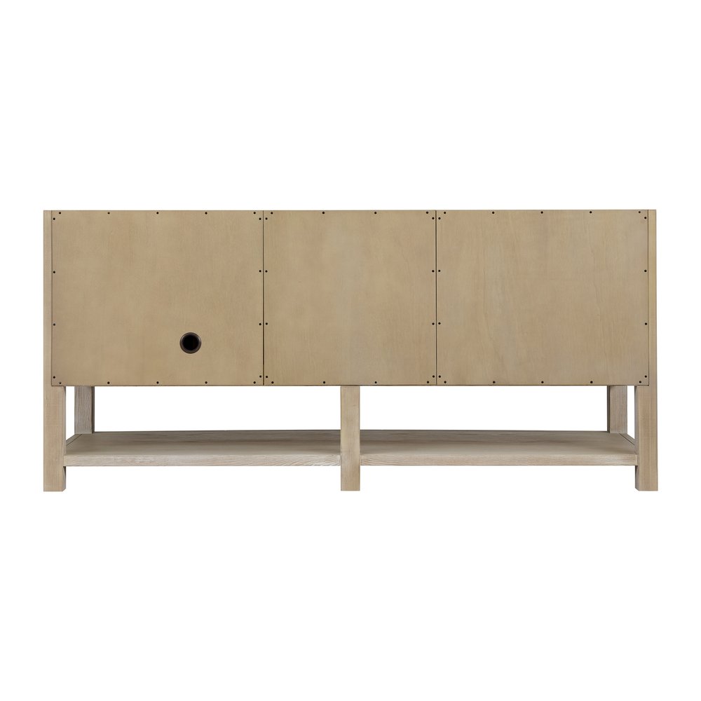 James Martin - Breckenridge 72" Double Vanity, Whitewashed Oak w/ 3 CM Charcoal Soapstone Silestone Top - 330-V72-WWO-3CSP view 9