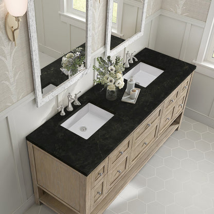 James Martin - Breckenridge 72" Double Vanity, Whitewashed Oak, w/ 3 CM Phantome Eclos Top - 330-V72-WWO-3PHT view 7