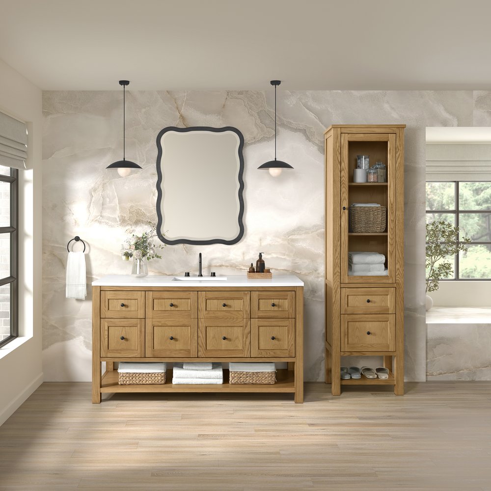 James Martin - Breckenridge Linen Cabinet, Light Natural Oak - 330-LC-LNO view 4