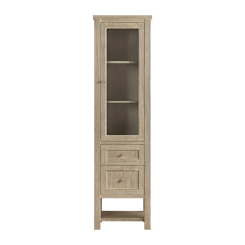James Martin - Breckenridge Linen Cabinet, Whitewashed Oak - 330-LC-WWO view 1