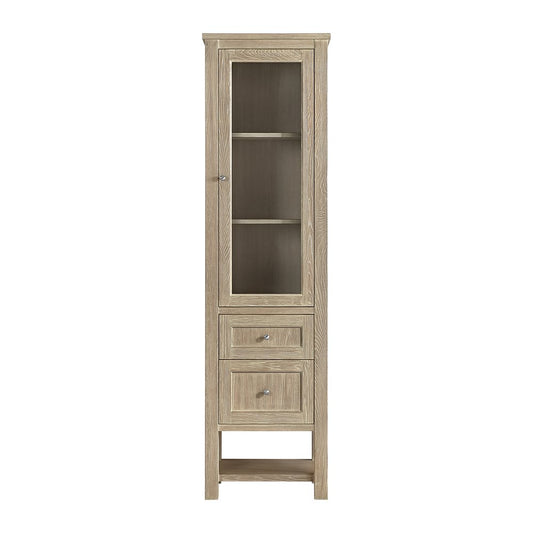 James Martin - Breckenridge Linen Cabinet, Whitewashed Oak - 330-LC-WWO view 1