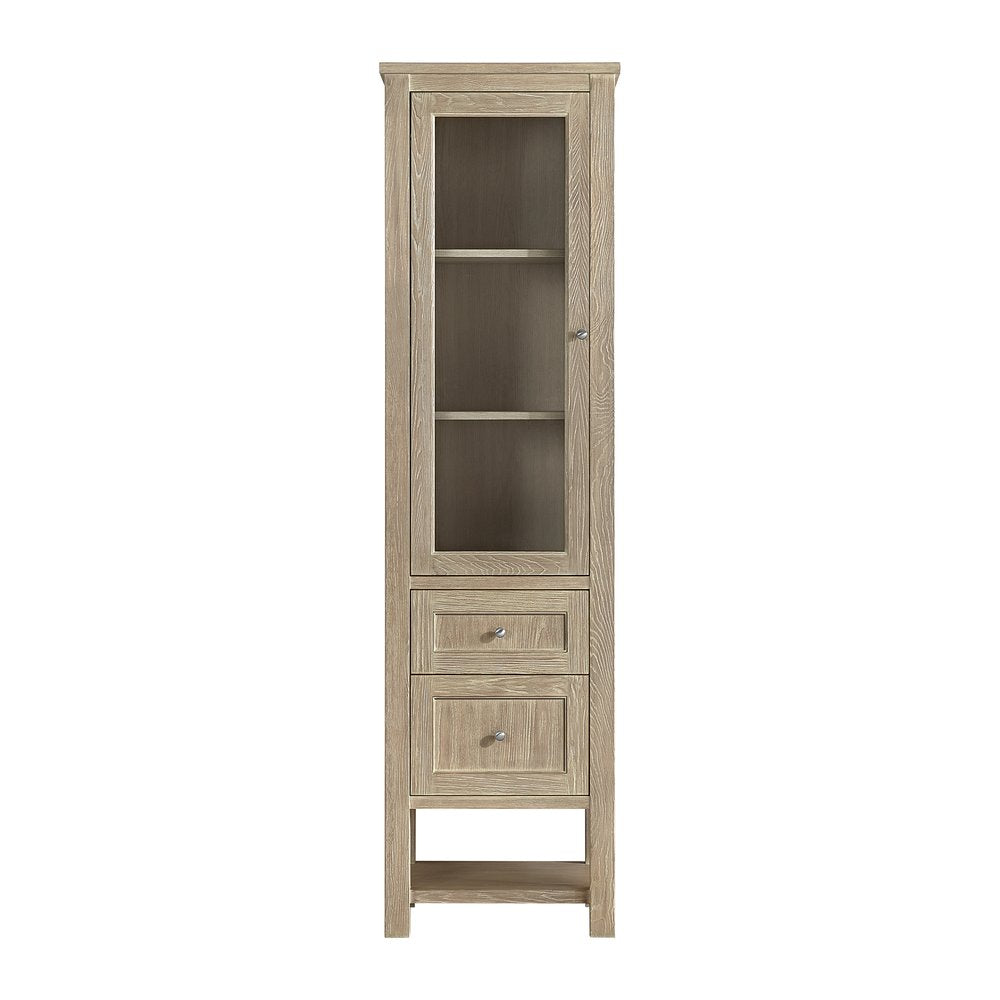 James Martin - Breckenridge Linen Cabinet, Whitewashed Oak - 330-LC-WWO view 2