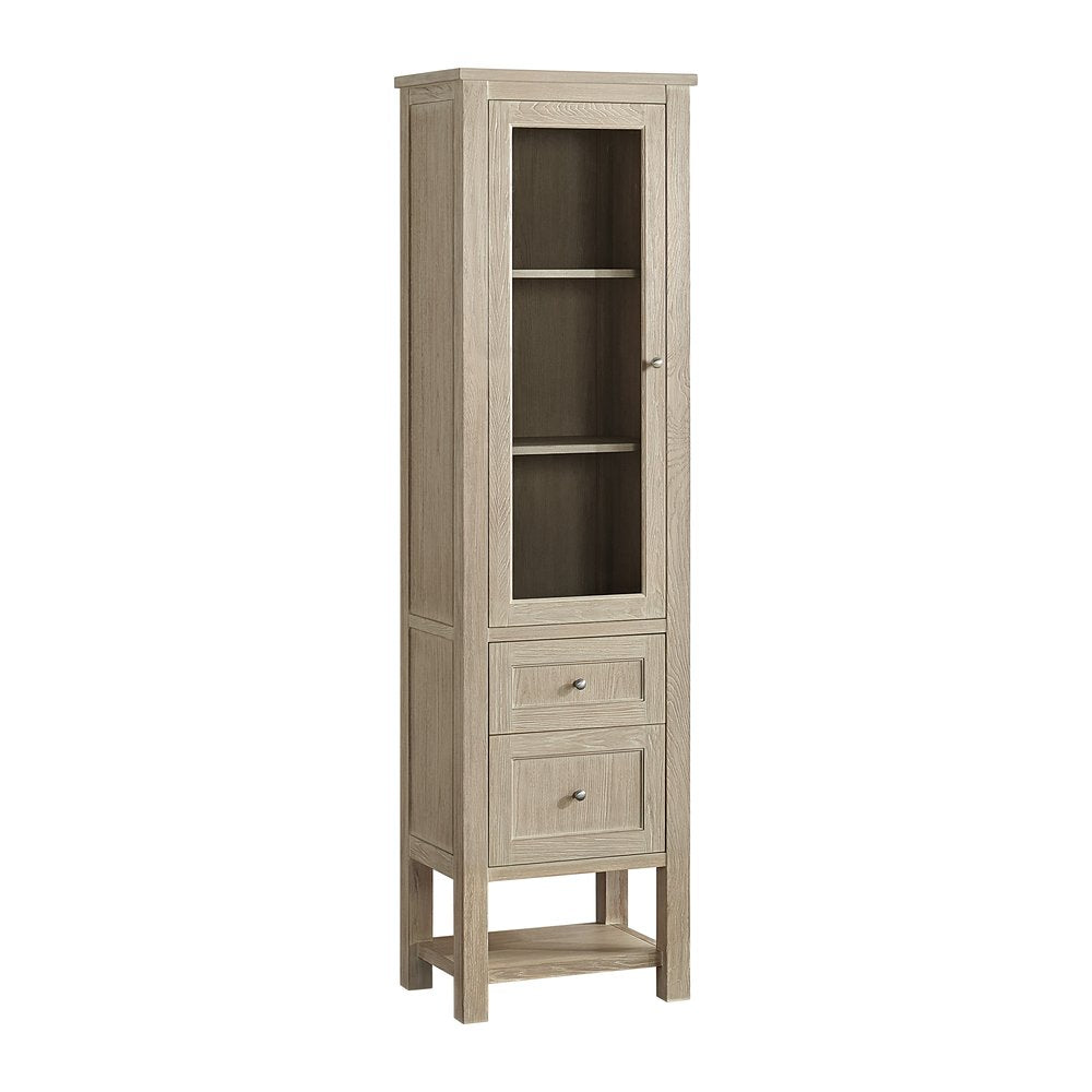 James Martin - Breckenridge Linen Cabinet, Whitewashed Oak - 330-LC-WWO view 12