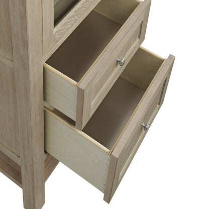 James Martin - Breckenridge Linen Cabinet, Whitewashed Oak - 330-LC-WWO view 13