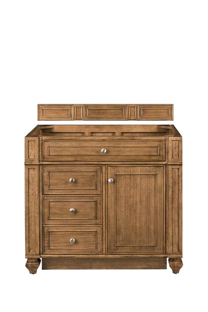 James Martin - Bristol 36" Single Vanity Cabinet, Saddle Brown - 157-V36-SBR view 1