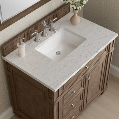 James Martin - Bristol 36" Single Vanity, Whitewashed Walnut w/ 3 CM Eternal Jasmine Pearl Silestone Top - 157-V36-WW-3EJP view 5