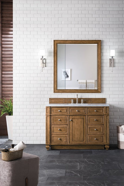 James Martin - Bristol 44" Rectangular Mirror, Saddle Brown - 157-M44-SBR view 2