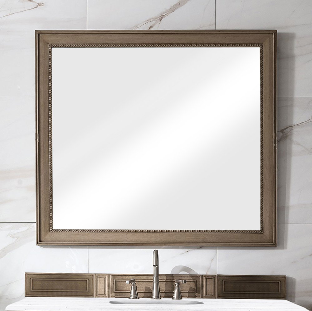 James Martin - Bristol 44" Rectangular Mirror, Whitewashed Walnut - 157-M44-WW view 2