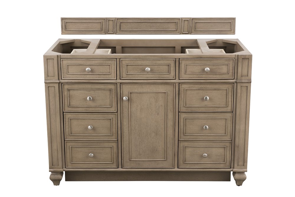 James Martin - Bristol 48" Single Vanity Cabinet, Whitewashed Walnut - 157-V48-M-WW view 1