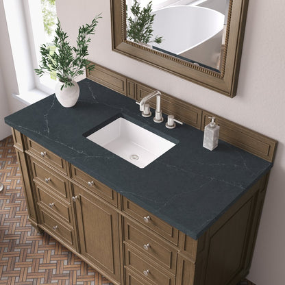 James Martin - Bristol 48" Single Vanity, Saddle Brown w/ 3 CM Charcoal Soapstone Silestone Top - 157-V48-SBR-3CSP view 5