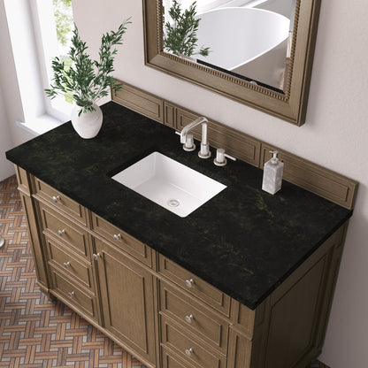 James Martin - Bristol 48" Single Vanity, Saddle Brown, w/ 3 CM Phantome Eclos Top - 157-V48-SBR-3PHT view 5