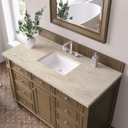 James Martin - Bristol 48" Single Vanity, Saddle Brown, w/ 3 CM Tajnar Eclos Top - 157-V48-SBR-3TJR view 5