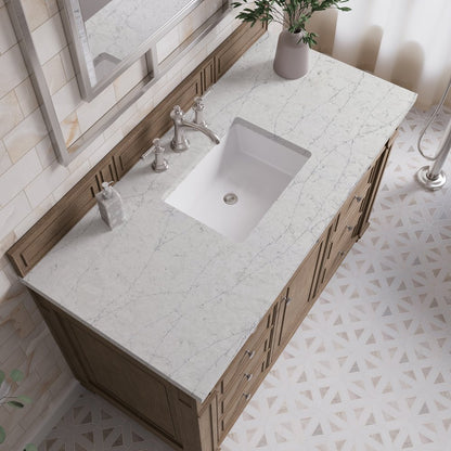 James Martin - Bristol 48" Single Vanity, Whitewashed Walnut w/ 3 CM Eternal Jasmine Pearl Silestone Top - 157-V48-WW-3EJP view 5