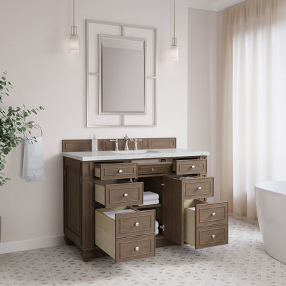 James Martin - Bristol 48" Single Vanity, Whitewashed Walnut w/ 3 CM Ethereal Noctis Silestone Top - 157-V48-WW-3ENC view 4