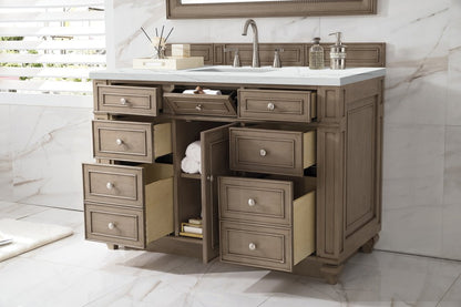 James Martin - Bristol 48" Single Vanity, Whitewashed Walnut w/ 3 CM Ethereal Noctis Silestone Top w/ FreePower Wireless Charger - 157-V48-WW-FENC view 5