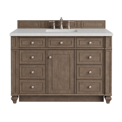 James Martin - Bristol 48" Single Vanity, Whitewashed Walnut w/ 3 CM Lime Delight Silestone Top - 157-V48-WW-3LDL view 1