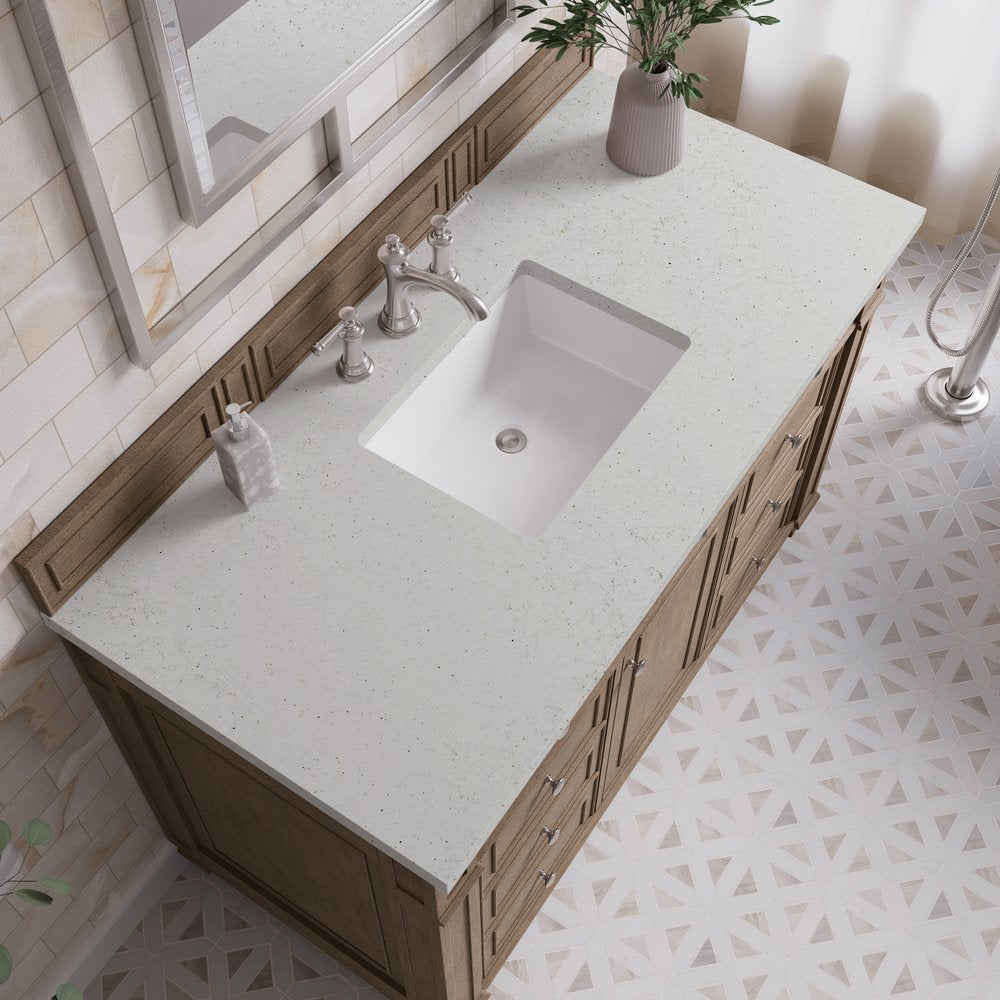 James Martin - Bristol 48" Single Vanity, Whitewashed Walnut w/ 3 CM Lime Delight Silestone Top - 157-V48-WW-3LDL view 5