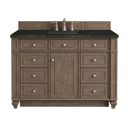James Martin - Bristol 48" Single Vanity, Whitewashed Walnut, w/ 3 CM Phantome Eclos Top - 157-V48-WW-3PHT view 1