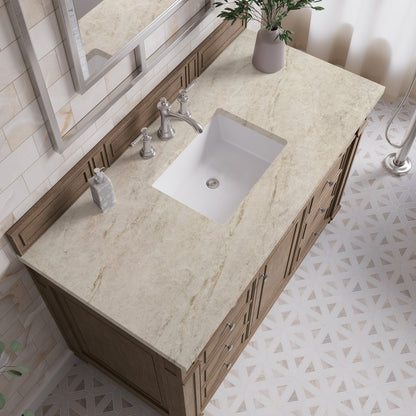 James Martin - Bristol 48" Single Vanity, Whitewashed Walnut, w/ 3 CM Tajnar Eclos Top - 157-V48-WW-3TJR view 5