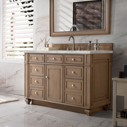 James Martin - Bristol 48" Single Vanity, Whitewashed Walnut w/ 3 CM Victorian Silver Silestone Top w/ FreePower Wireless Charger - 157-V48-WW-FVSL view 4