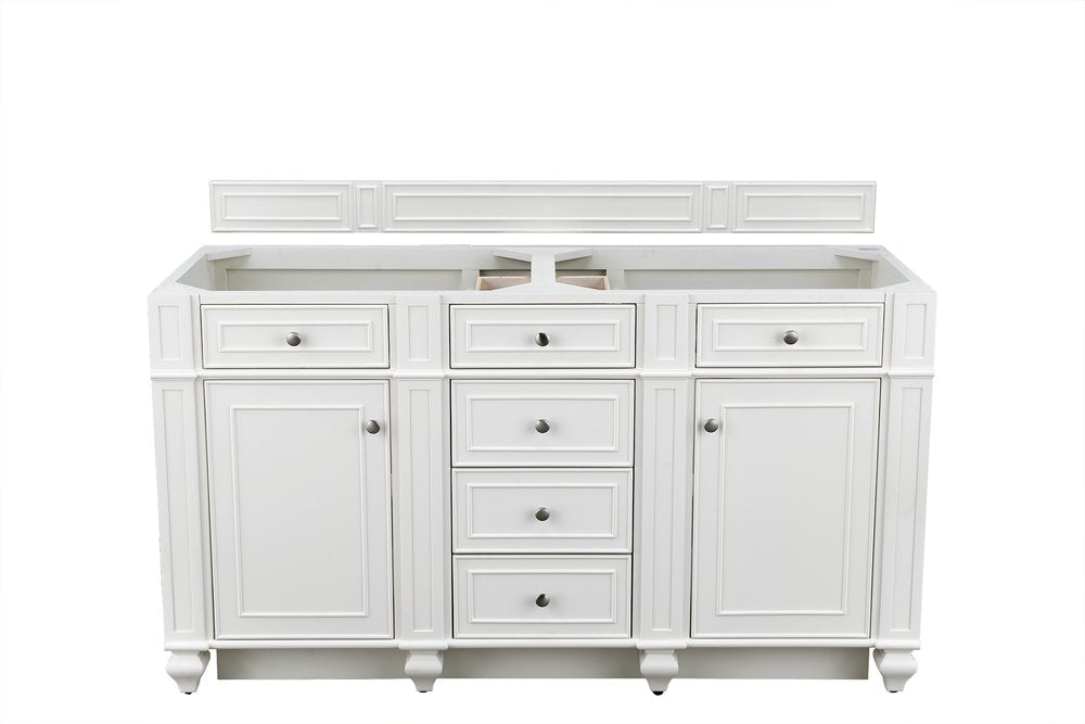 James Martin - Bristol 60" Double Vanity Cabinet, Bright White - 157-V60D-M-BW view 1