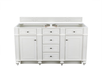 James Martin - Bristol 60" Double Vanity Cabinet, Bright White - 157-V60D-M-BW view 1